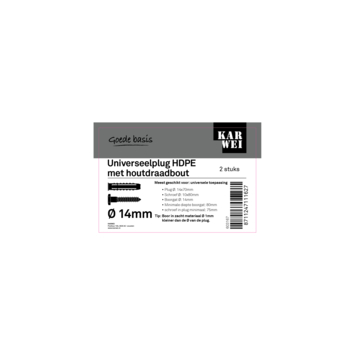 KARWEI uni-plug 14x70mm   hdb 10x80mm 2ST
