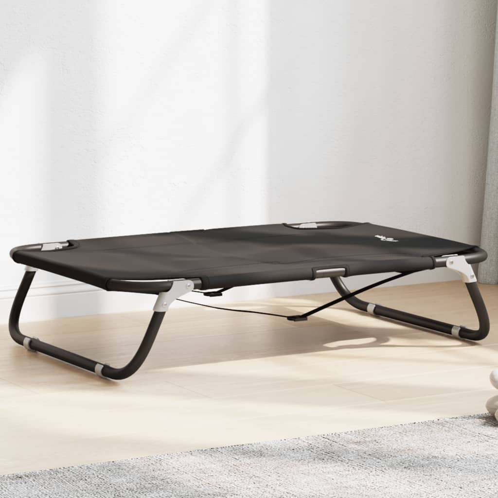 Cama dobrável para cães vidaXL em tecido Oxford e aço cinza antracite