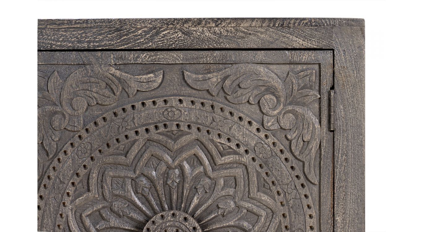 Bahut bois gris 172x43x82cm