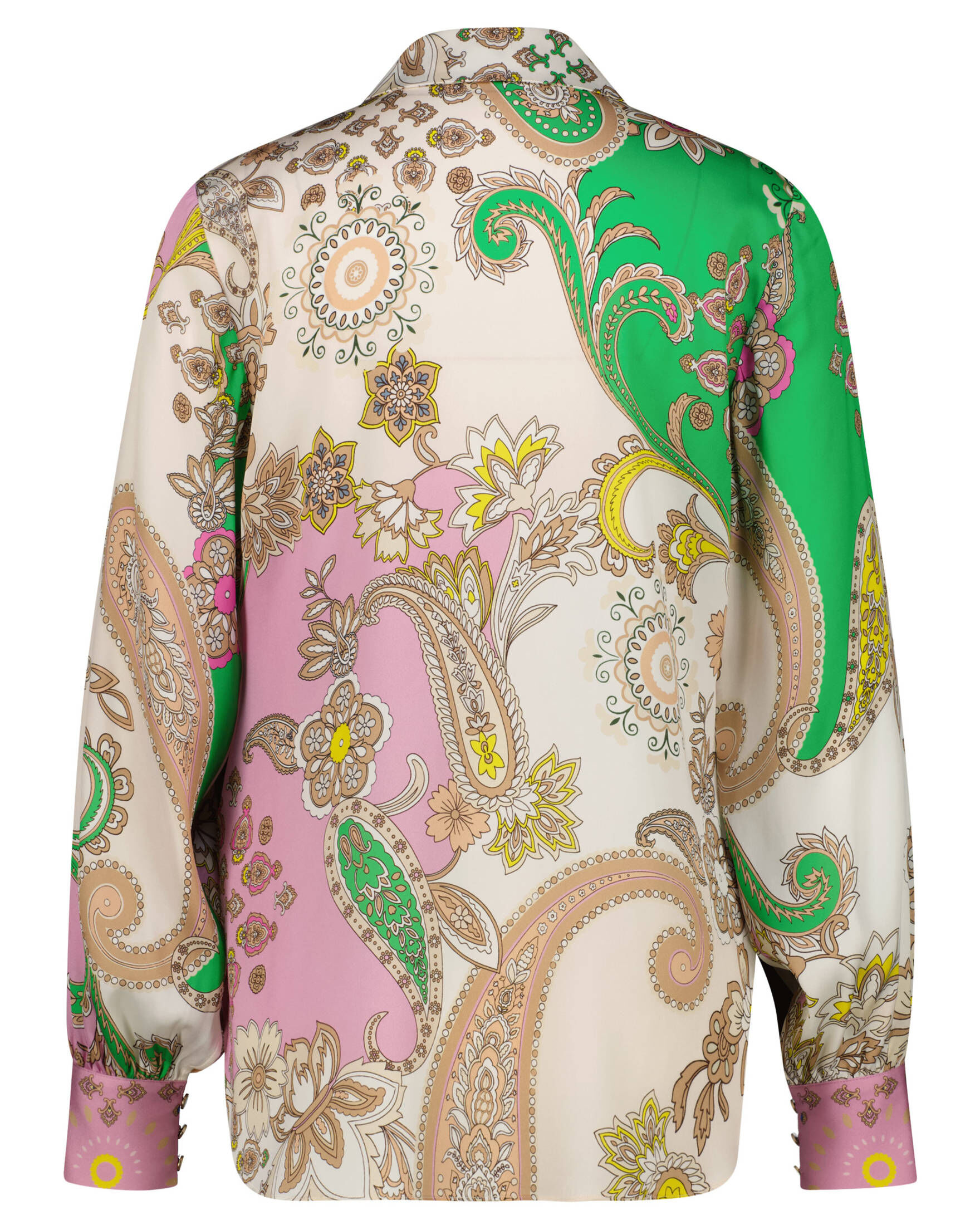 IVI Collection| Damen Bluse aus Stretch-Seide PAISLEY