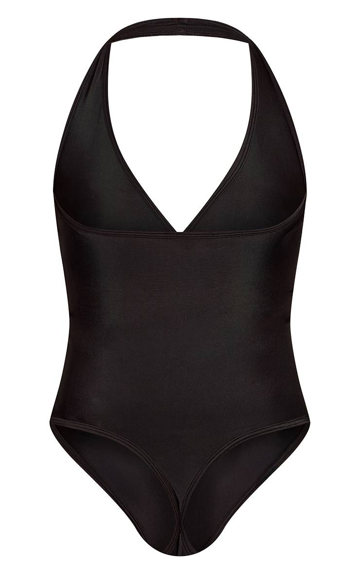 Noir Body Échancré Dos Nu En Polyamide Anthracite