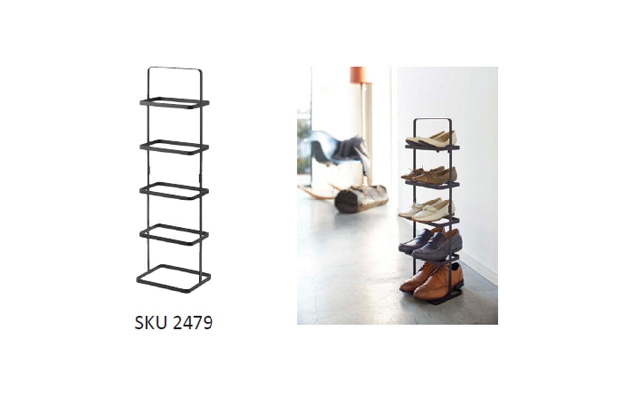 Schuhregal Tower 22 x 77.5 cm, SchwarzHohes Schuhregal