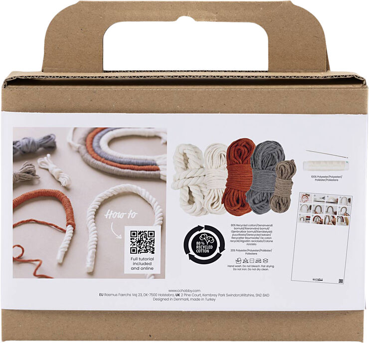 Creativ Company Mini DIY Kit Macramé, Regnbue