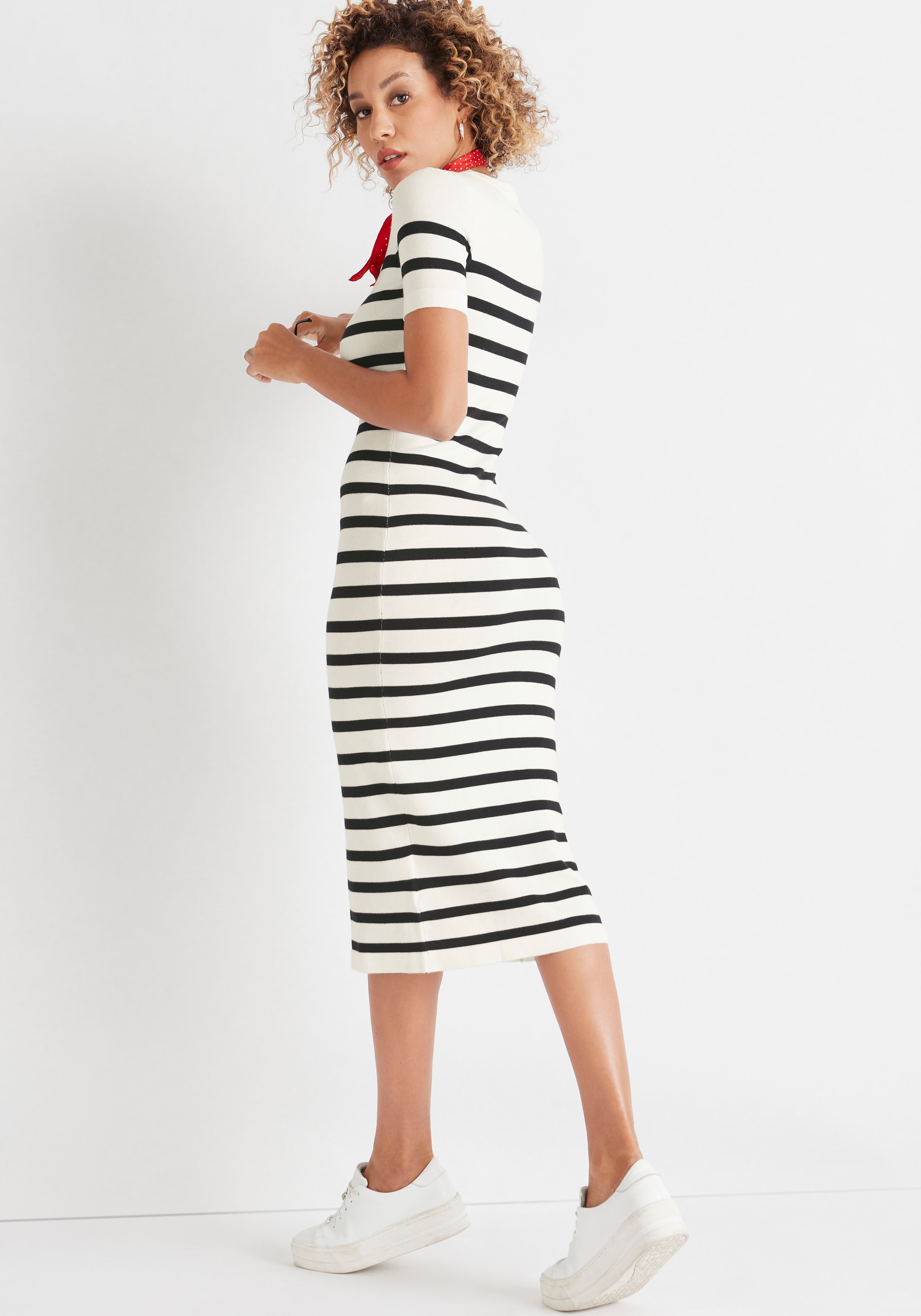 HECHTER PARIS Strickkleid mit Streifen