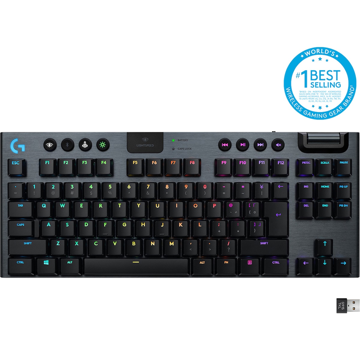 Logitech G915 Lightspeed tenkeyless gamingtastatur (GL Tactile)