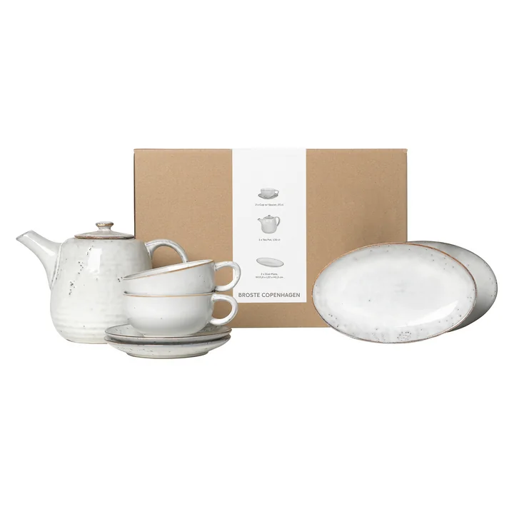 Broste Copenhagen - Nordic Sand Tee-Set, sand (5-tlg.)
