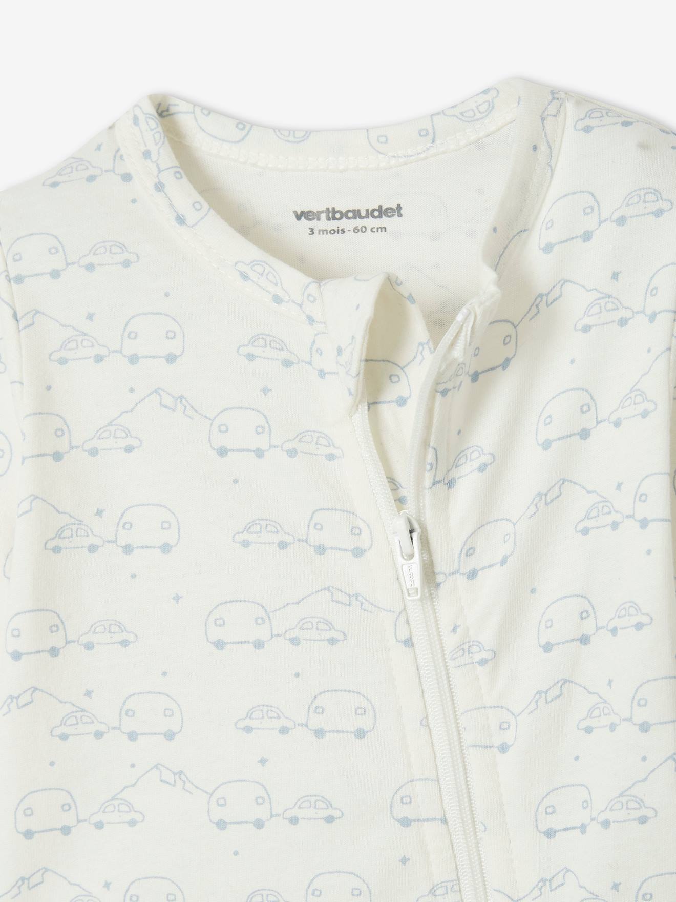 Conjunto de 3 pijamas de bebê de tricô, branco claro, bicolor/multicolorido