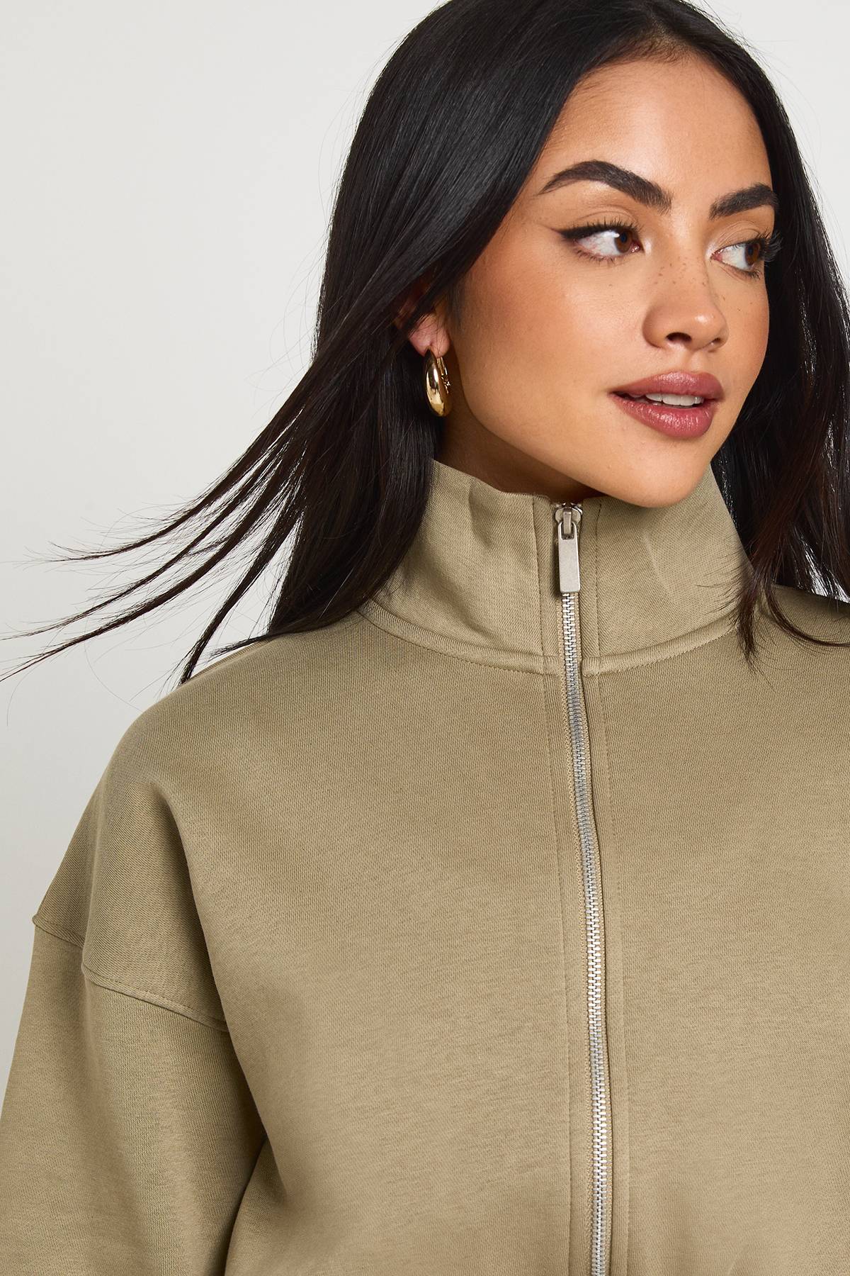 boohoo Survêtement 3 Pièces Col Cheminée Zippé Jambes Droites