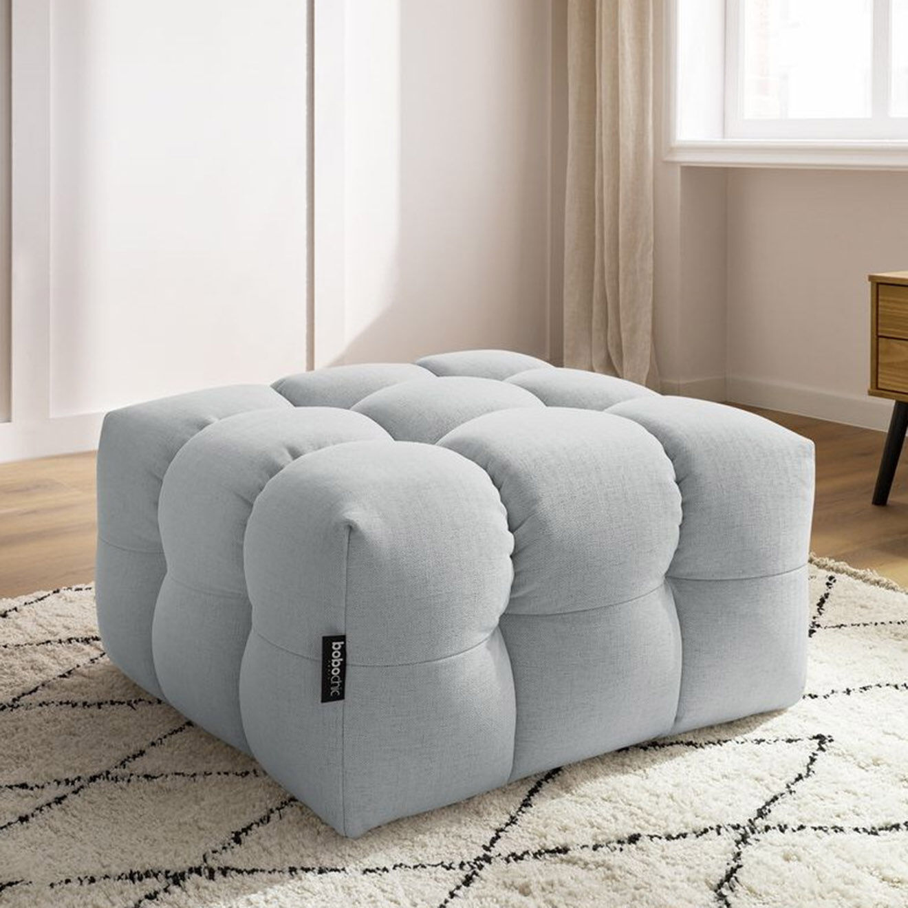Bobochic Pouf Cloud gris clair - 84x84x43 cm