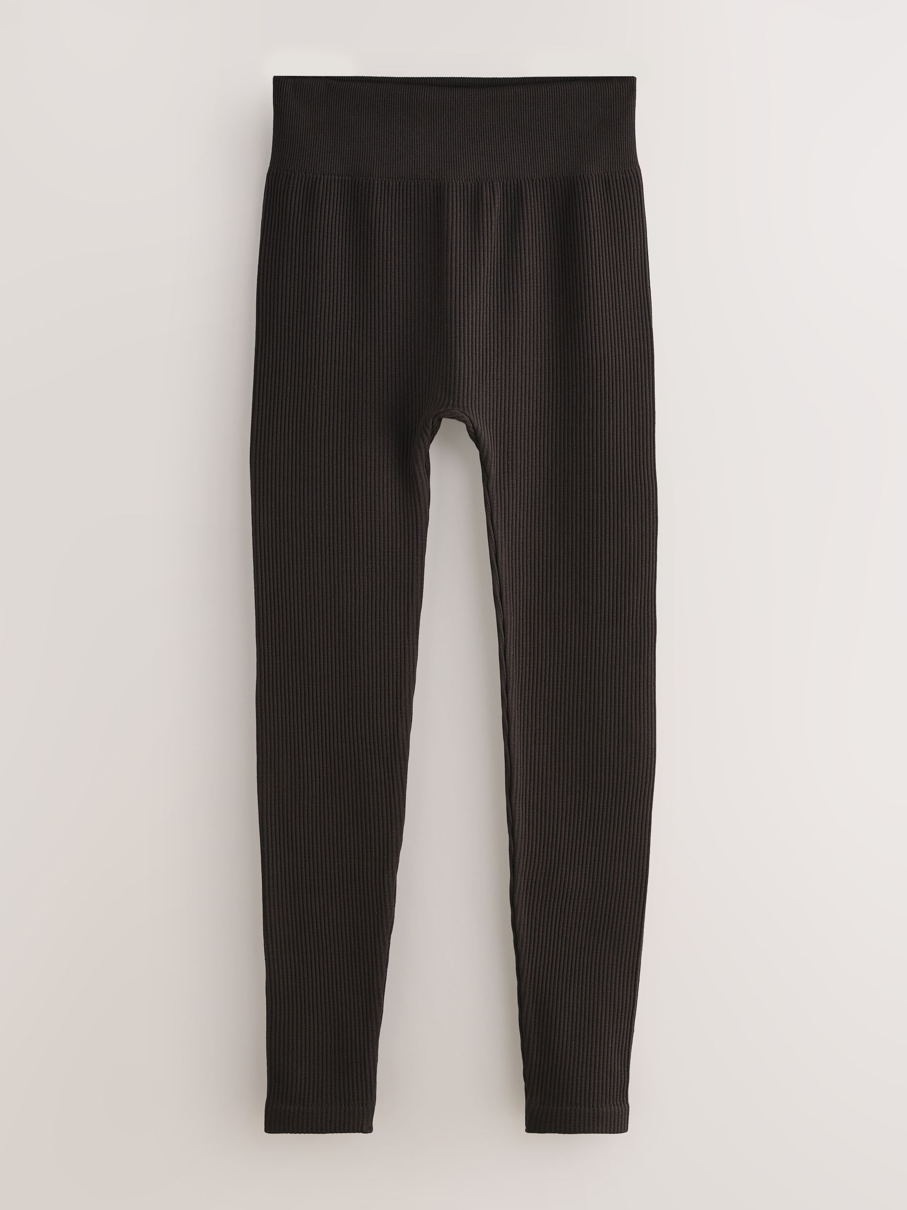 Chocoladebruin - Brushed Ribbed Leggings