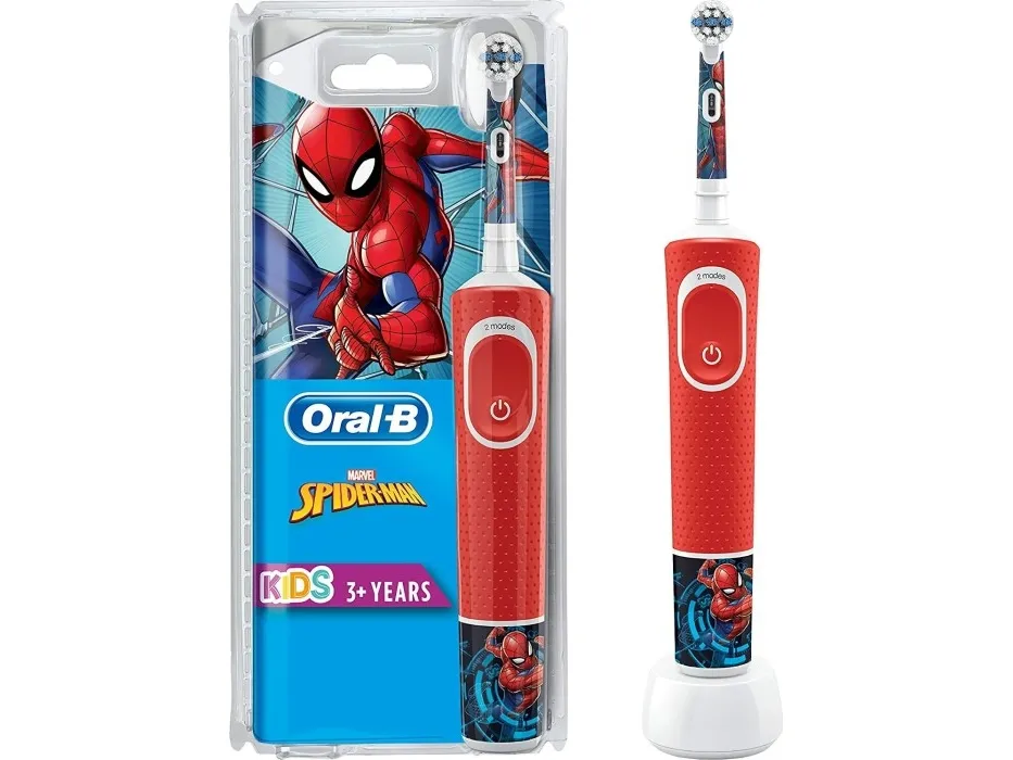 Oral-B elektrisk tandbørste, specielt til børn, rundt børstehoved, Sensitive (ekstra skånsom), timer, batteridrift (320074)