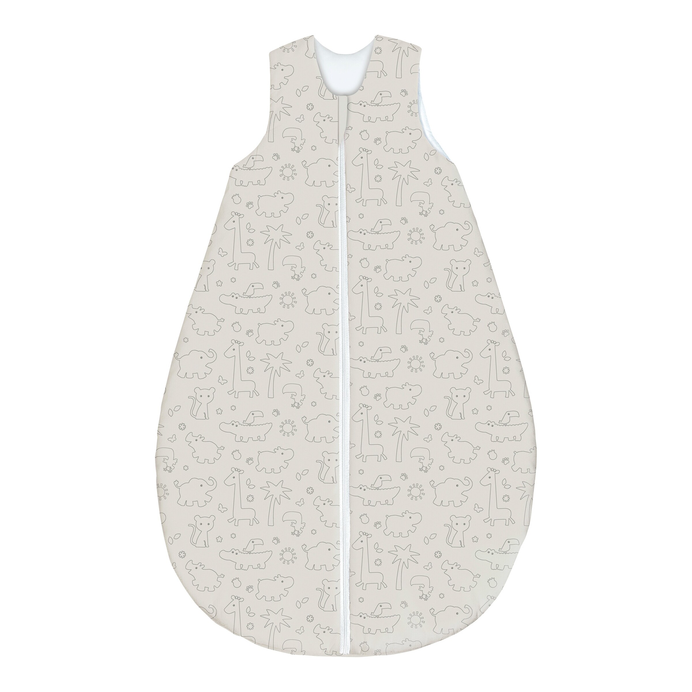 BEBELLA VITAL Ganzjahresschlafsack Tencel™ Lyocell 3.0 TOG grau / Dschungel