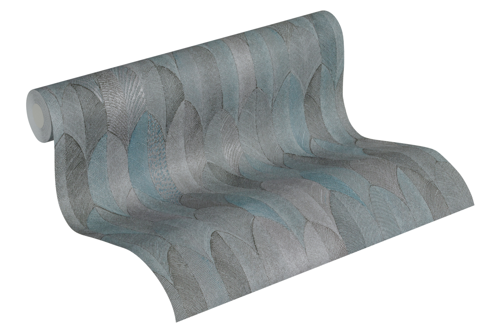 Vliestapete SUMATRA - grau-blau - 10 Meter