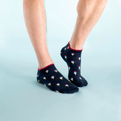 Chaussettes Florian & Léa bleu marine