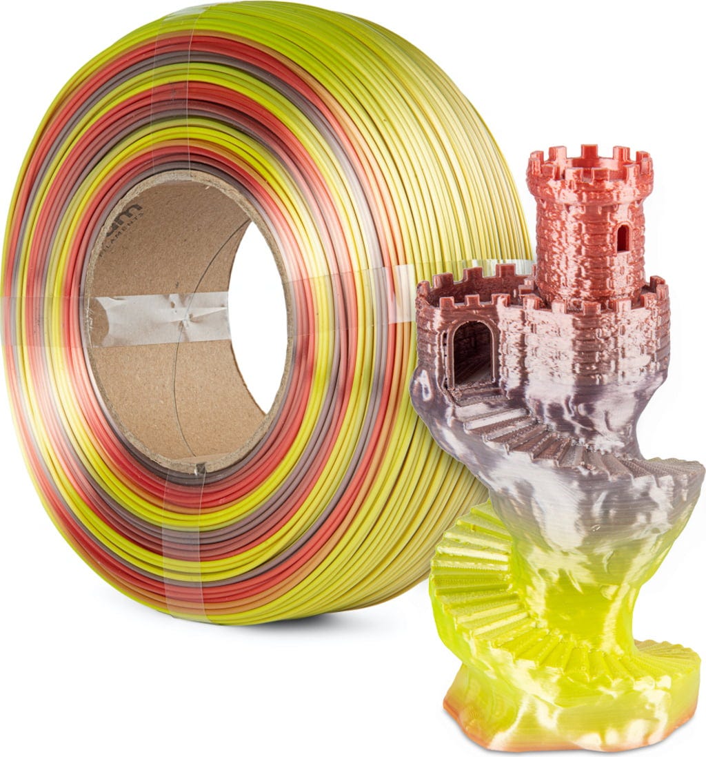 Spectrum  ReFill PLA Silk Rainbow Earth Blend, 1,75 mm / 1000 g    Refill PLA mit Farbverläufen & Satineffekt in Rainbow Earth Blend