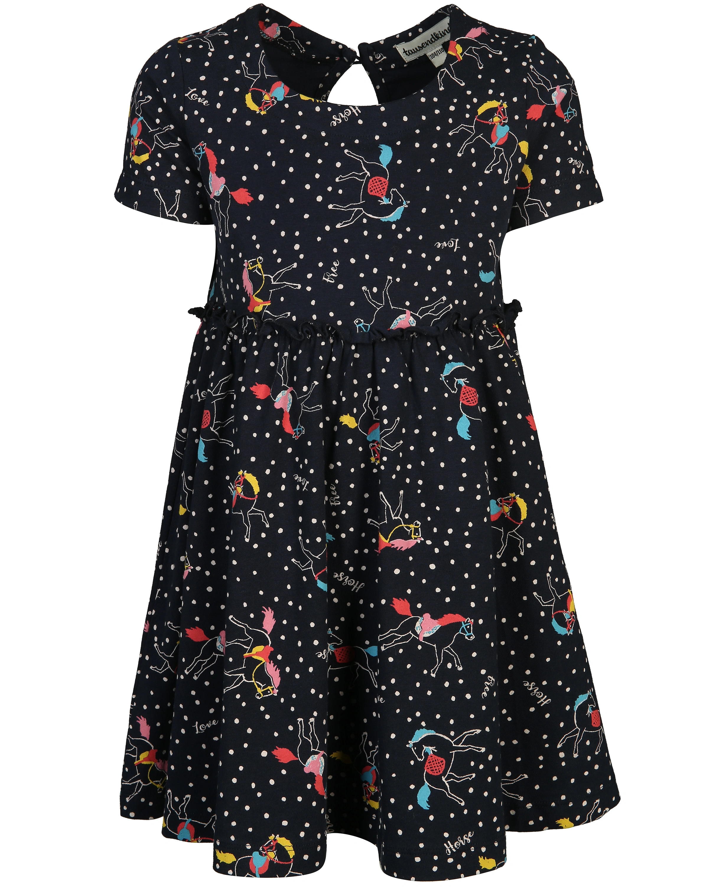 Kurzarm-Kleid EASY in dunkelblau