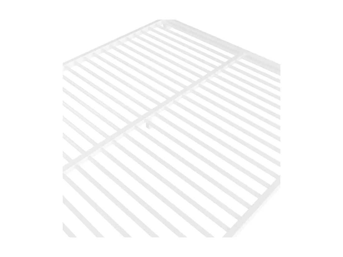 Lit superposé 90x200 + 140x200 cm - avec barrières - avec échelle de sécurité - métal - blanc (sans matelas)