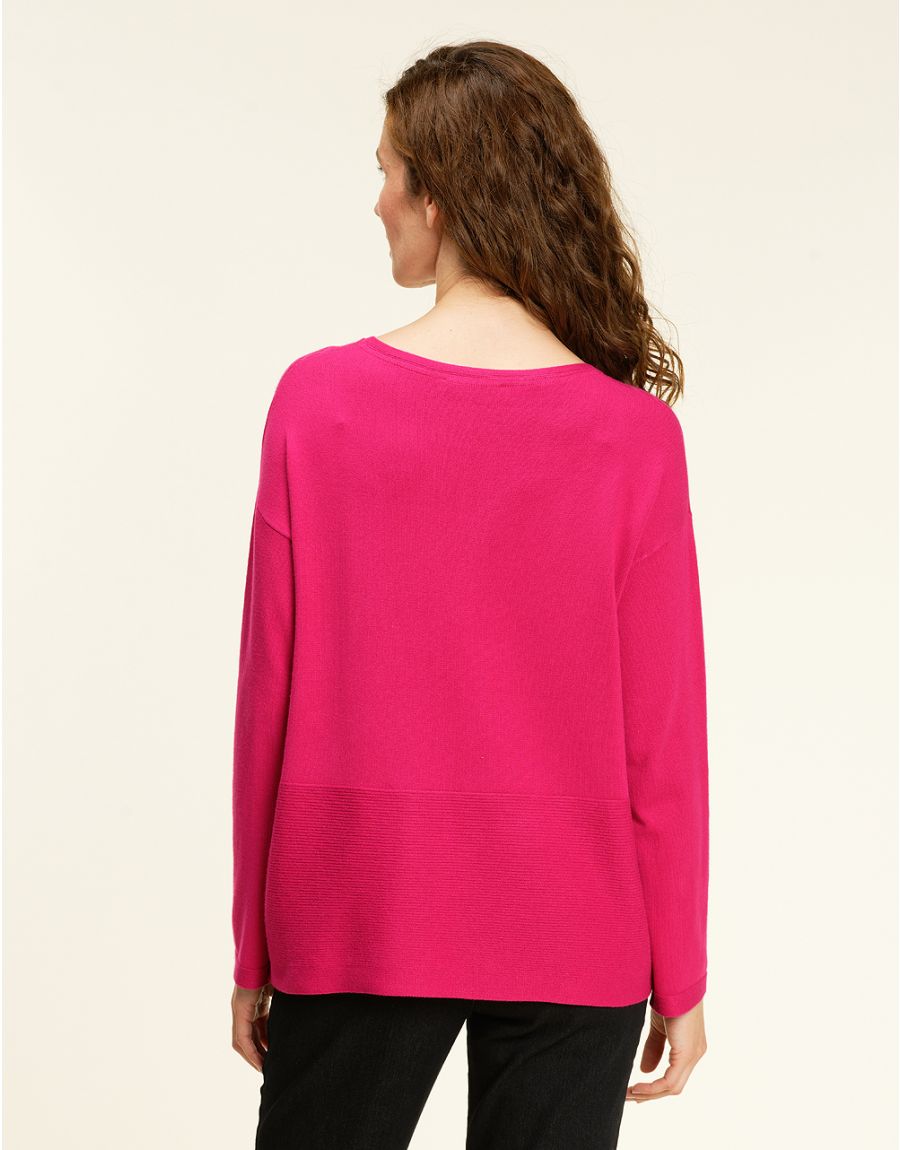 Pull tunique fuchsia