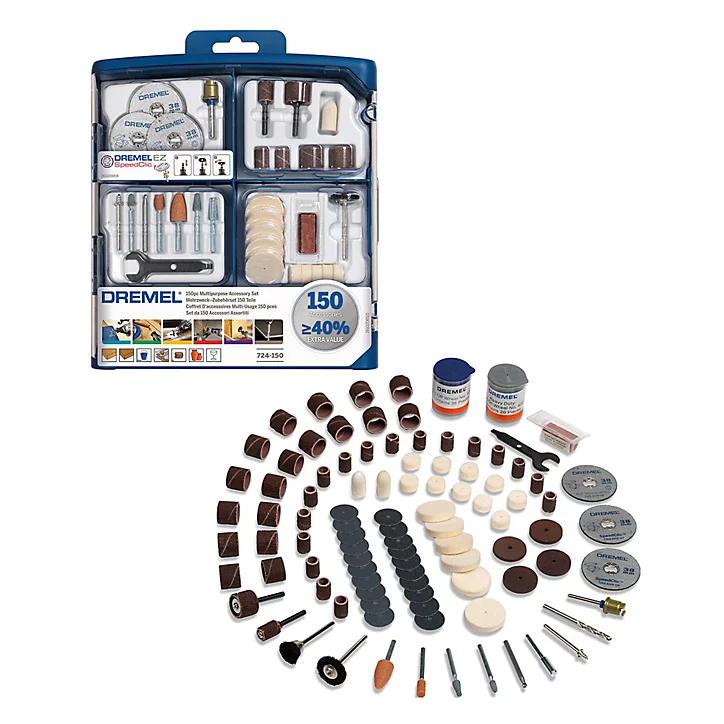 Coffret accessoires multi-usage Dremel 150 pièces