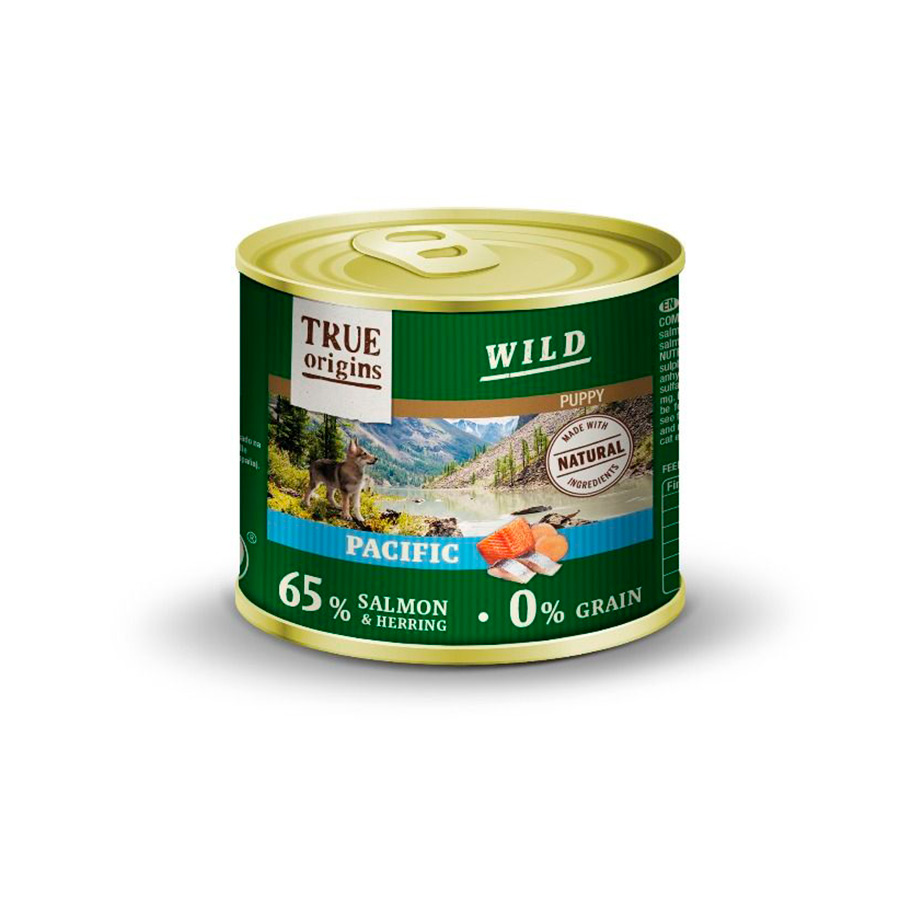 True Origins Wild Puppy Salmão do Pacífico e Arenque em Lata de Patê