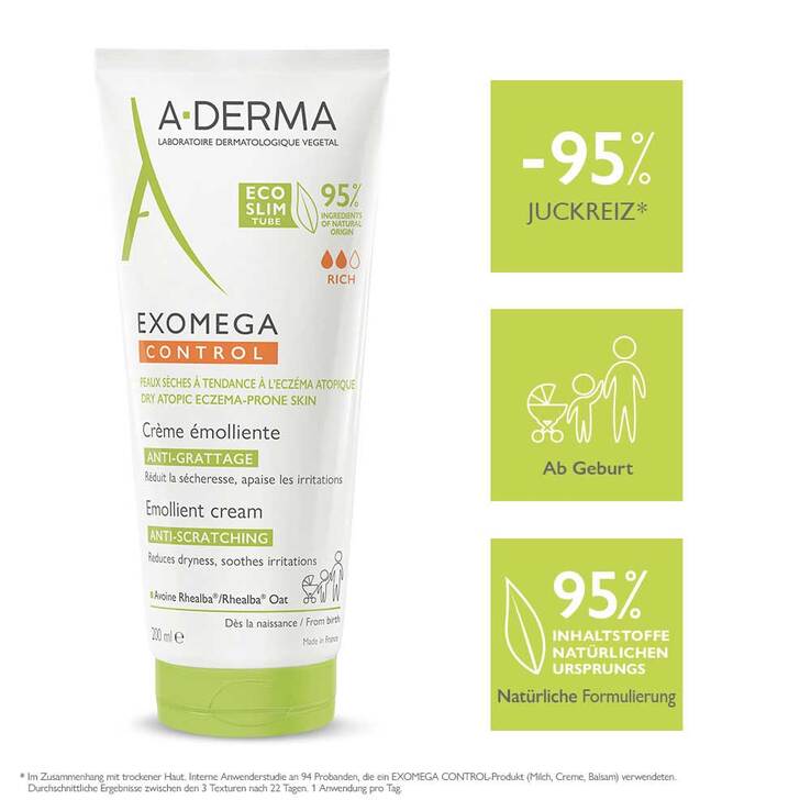 A-Derma Exomega Control Creme rückfettend, 200 ml
