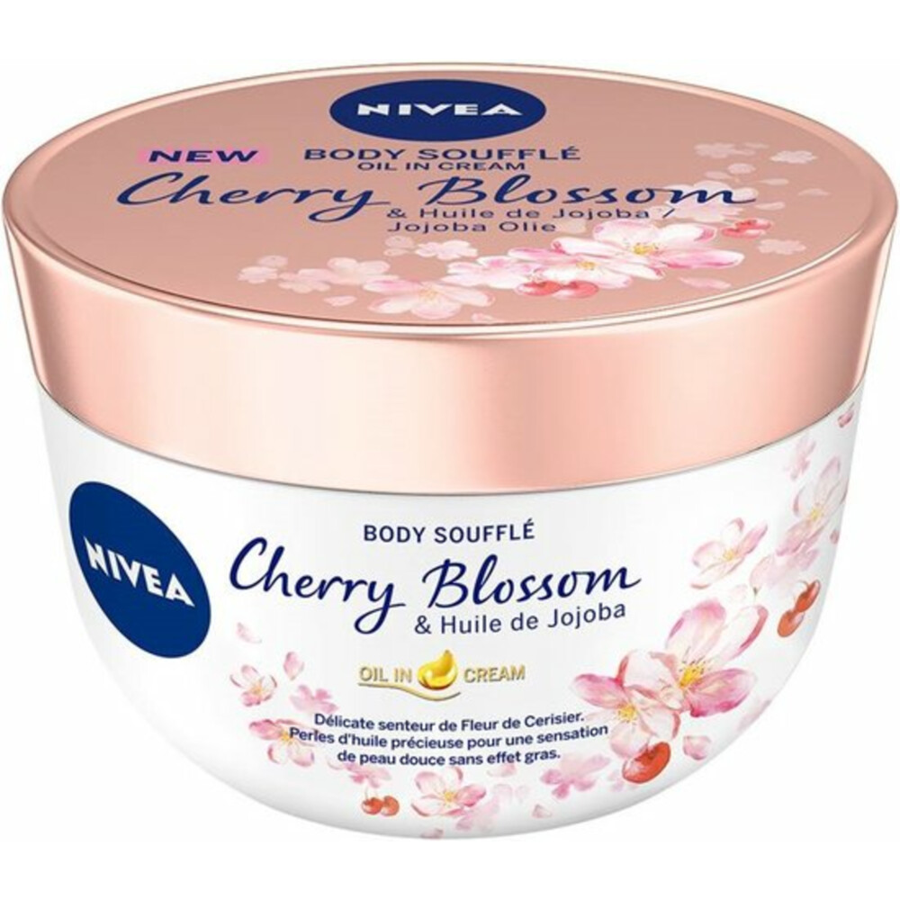 3x Nivea Body Souffle Cherry Blossom en Jojoba Olie200 ml
