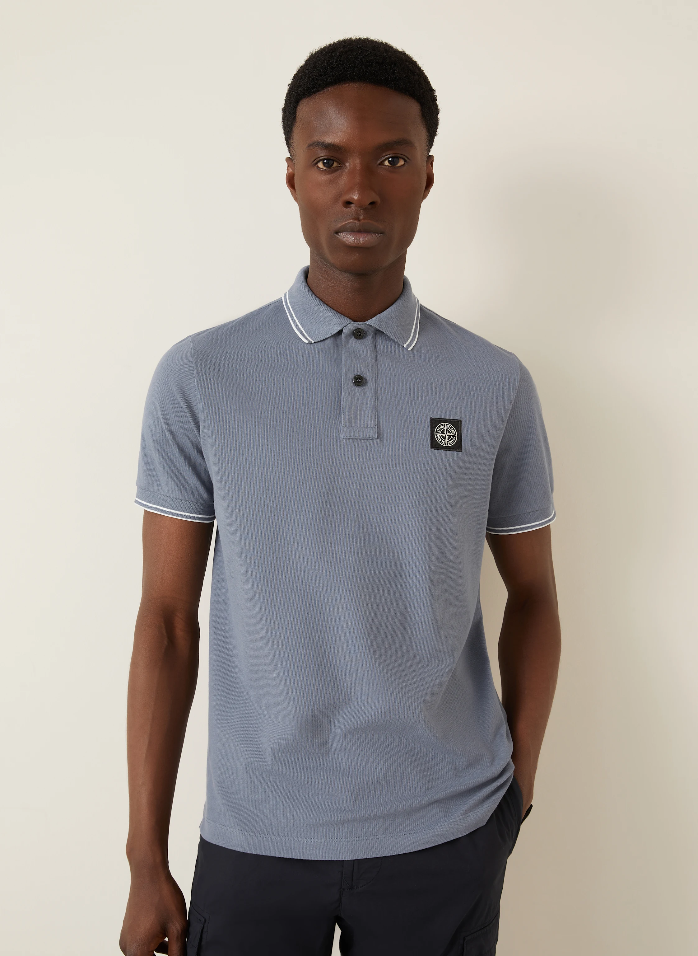 STONE ISLAND Piqué-Poloshirt Slim Fit