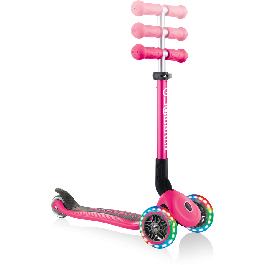 GLOBBER JUNIOR FOLDABLE LIGHTS mit Leuchtrollen, fuchsia pink