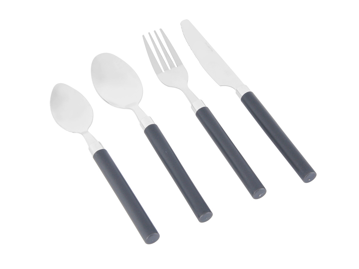 Bo-Camp bestekset in mandje - Grey