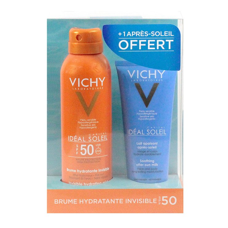 Coffret Idéal Soleil Brume en spray SPF50 200ml + Baume après-soleil 100ml