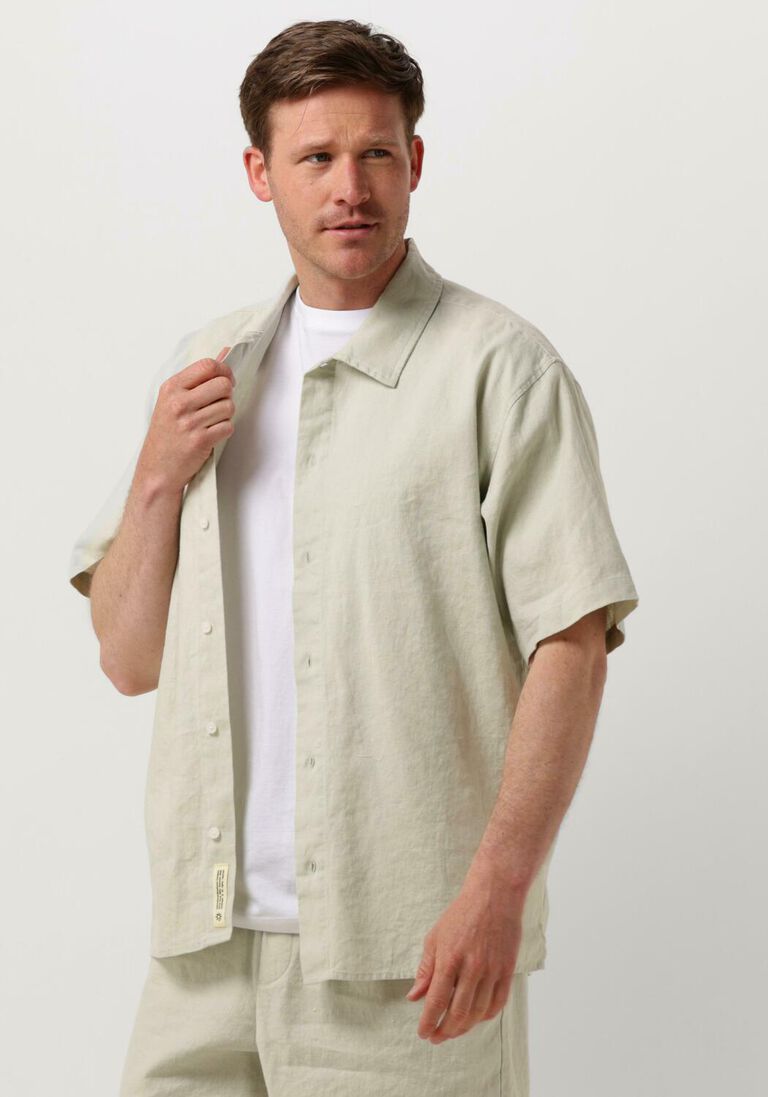 WOODBIRD mint woodbird casual overhemd wbbanks linen shirt