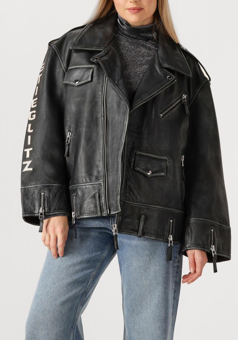 zwarte stieglitz leren jas nicolas leather jacket