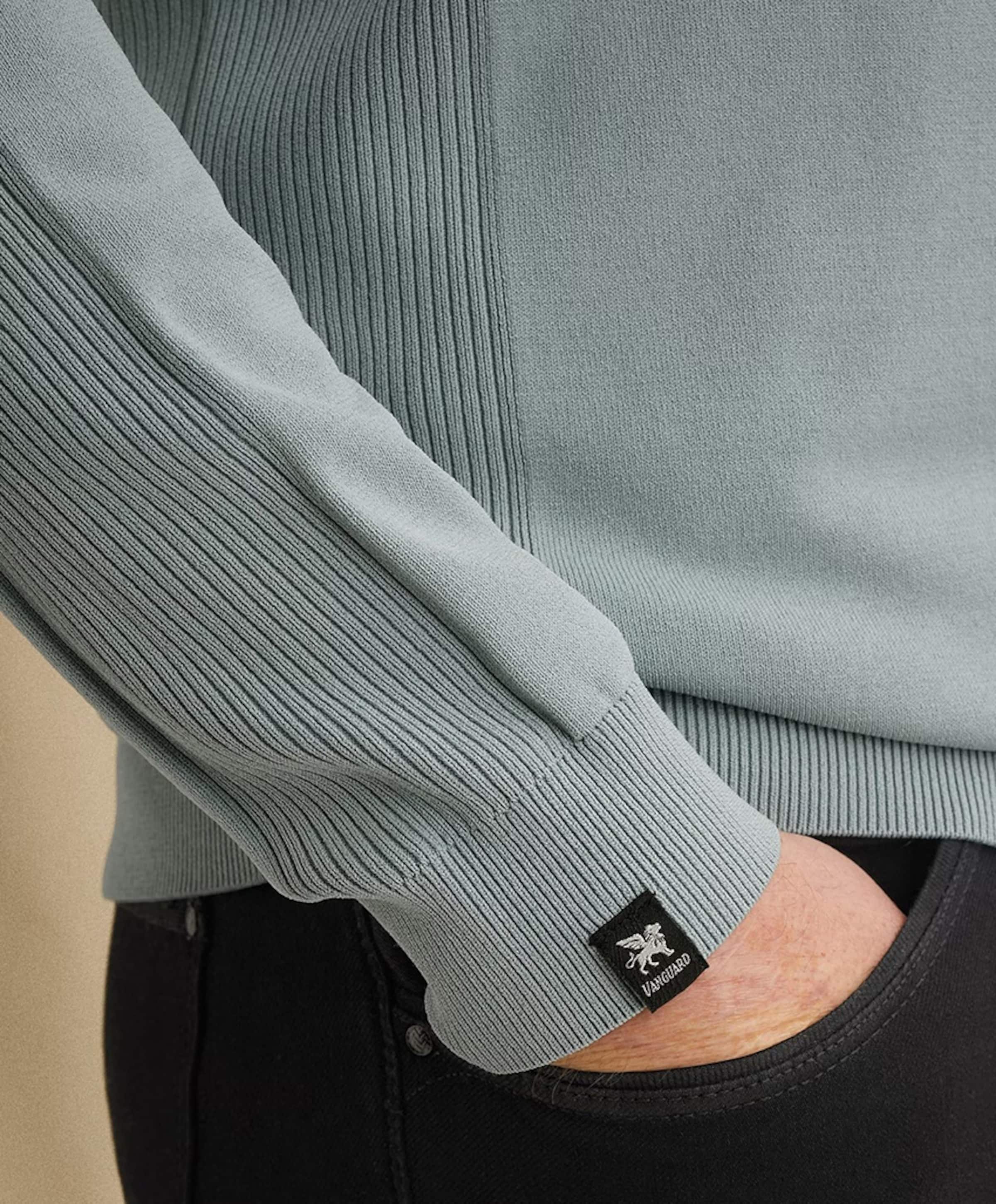 Vanguard Heren trui met rits blauw