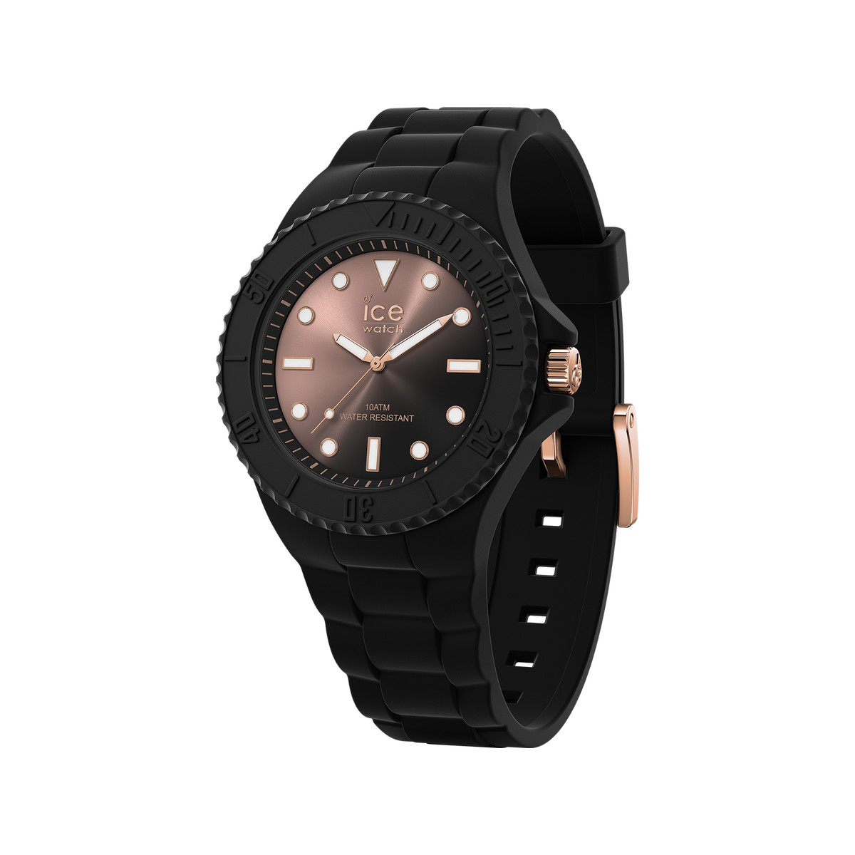 Montre Ice Watch medium femme plastique silicone noir
