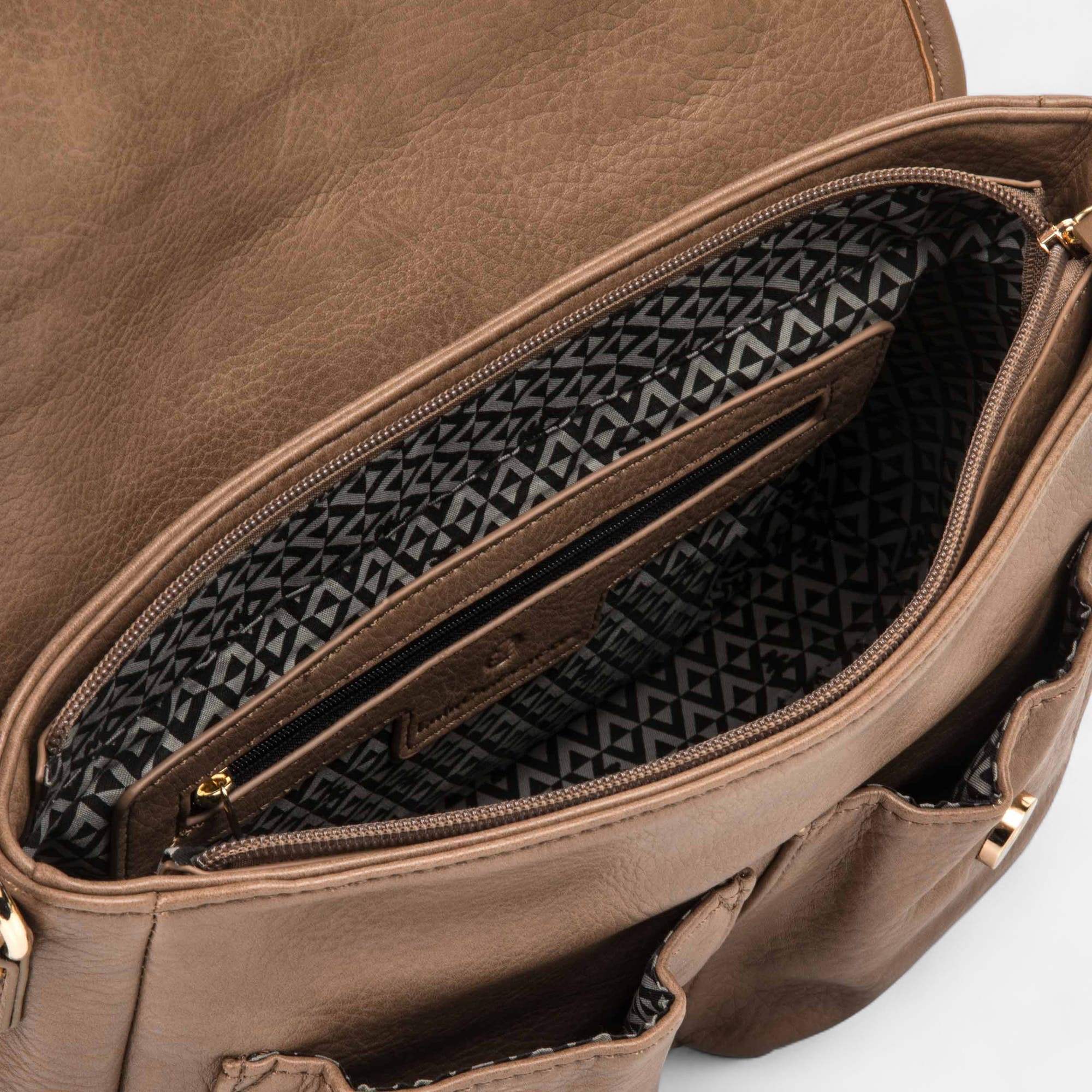 Sac bandoulière taupe
