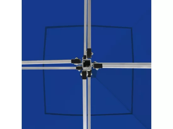 Tente de réception pliable avec parois Aluminium 2x2 m Bleu