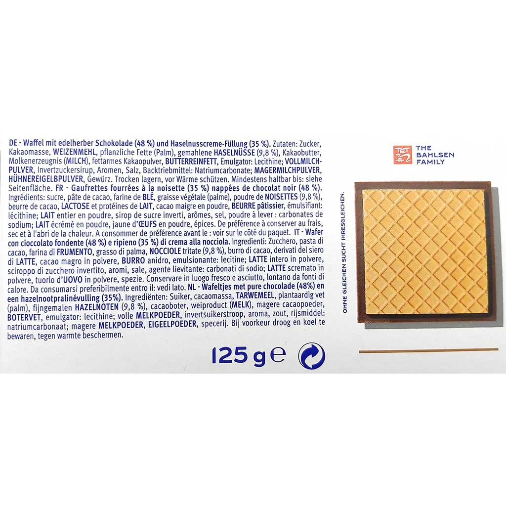 Bahlsen Ohne Gleichen Edelherb Waffeln 125g MHD:1.8.25