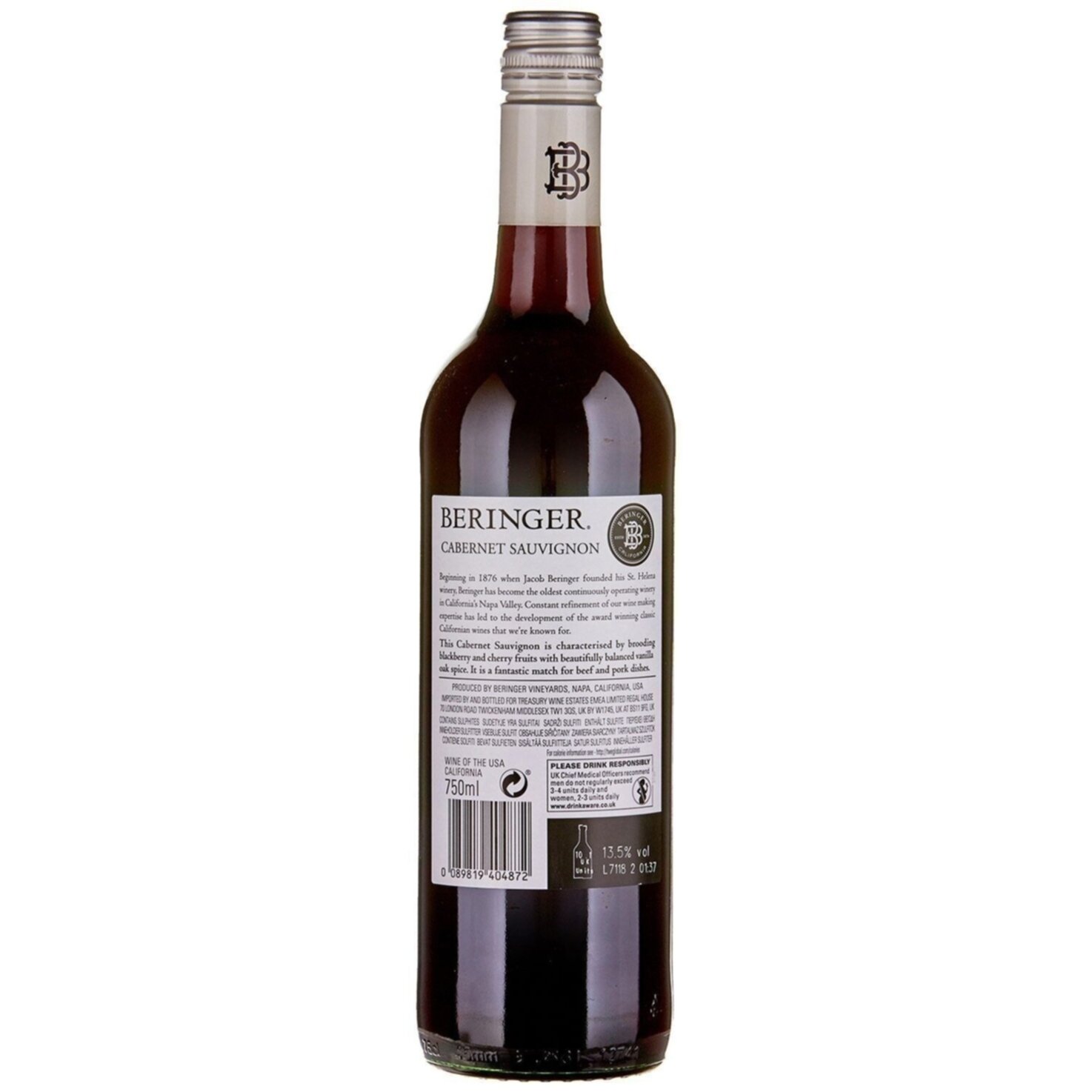 Cabernet Sauvignon California Beringer -75cl