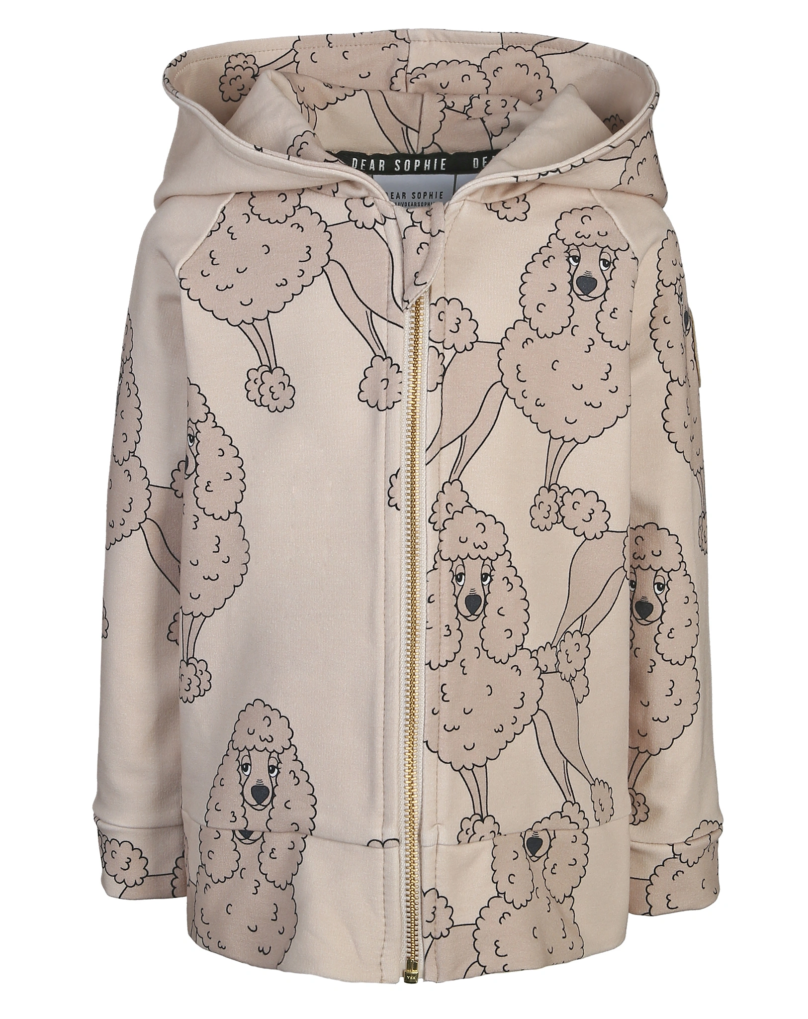 Kapuzen-Sweatjacke POODLE in ecru