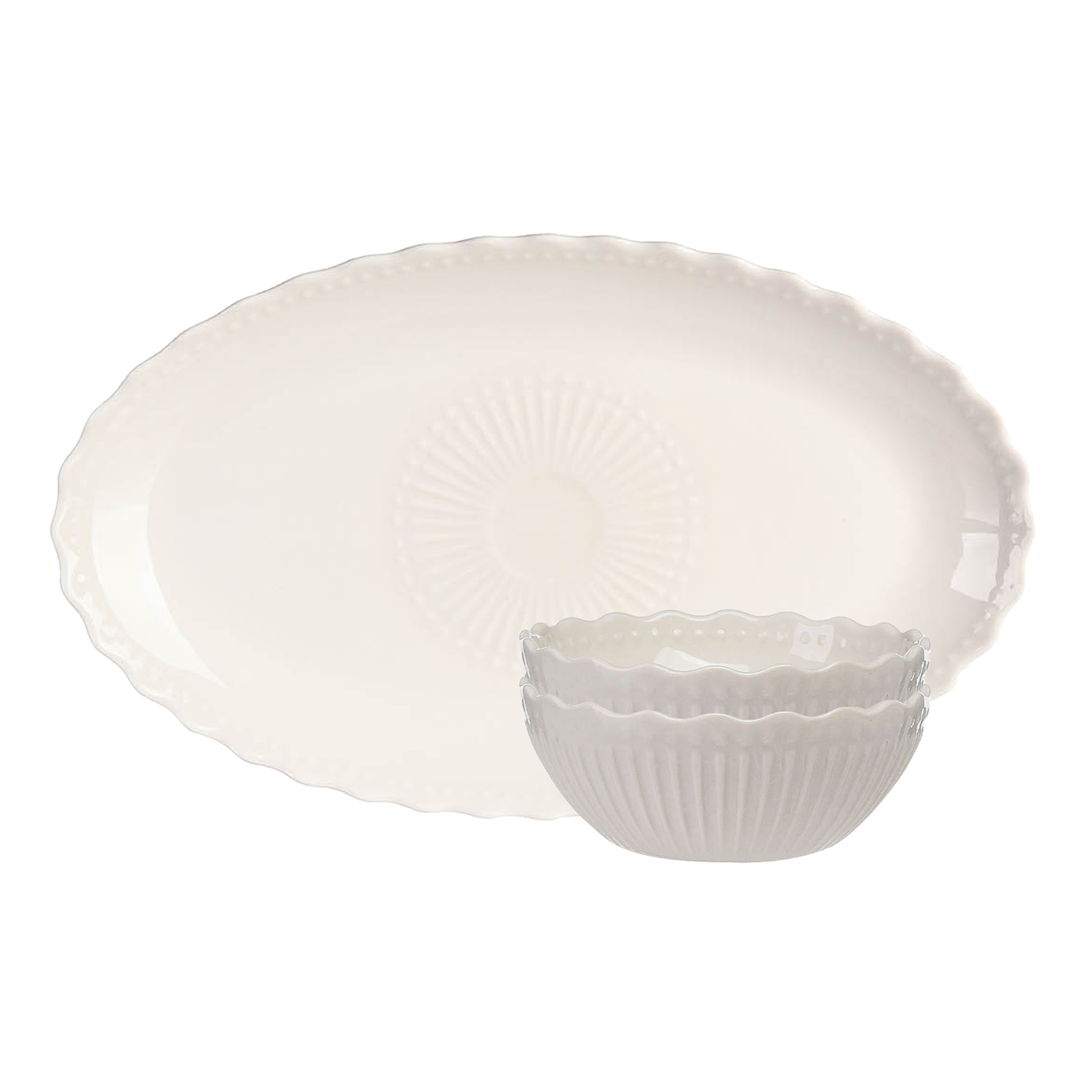 creme, 3-teilig