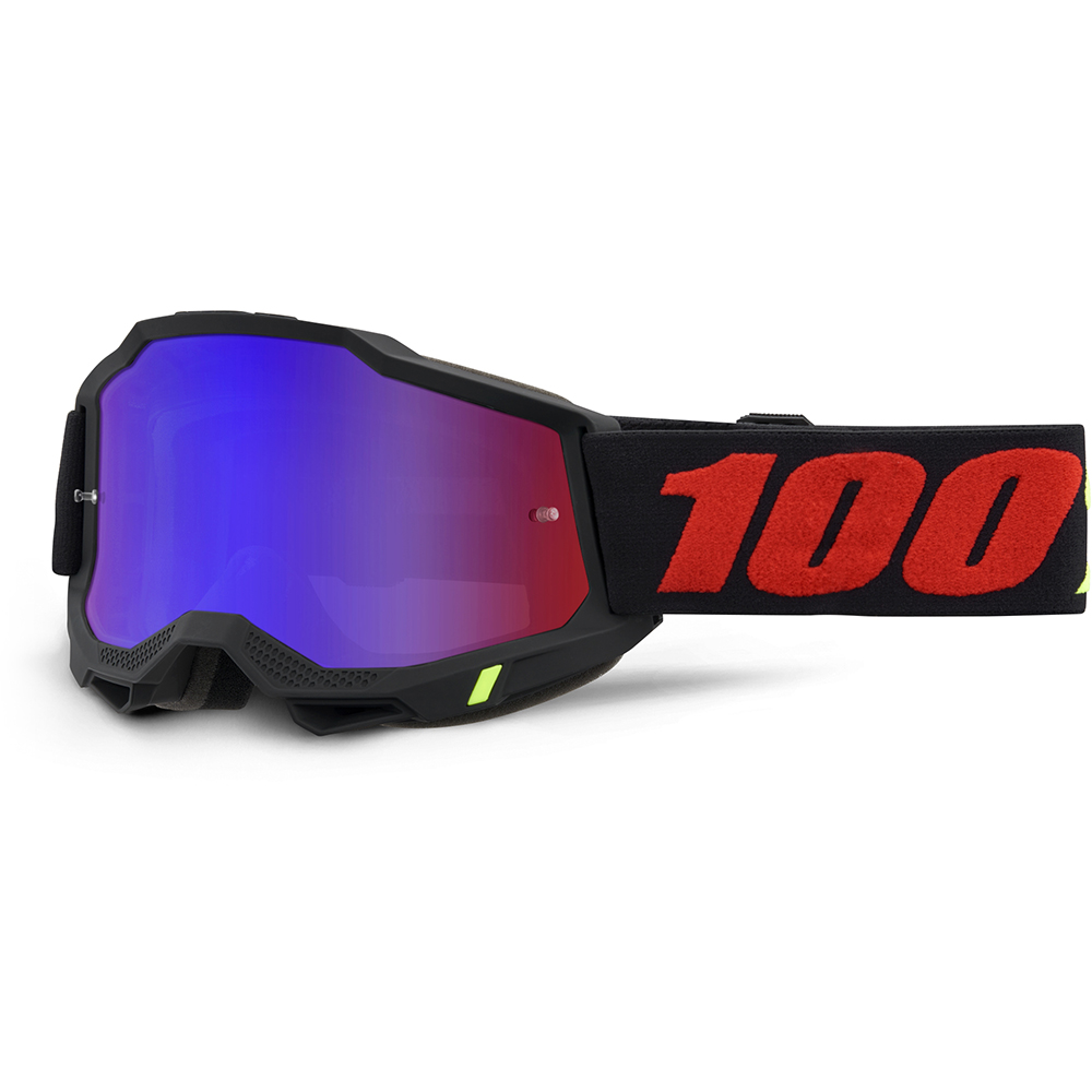 100% - Masque Accuri 2 Morphuis - Red/Blue Mirror Noir / Rouge