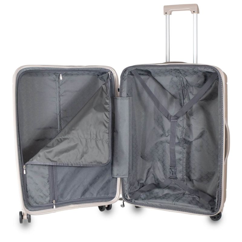 Lot de 3 valises extensibles Haree 55, 67 et 76.5 cm Champagne