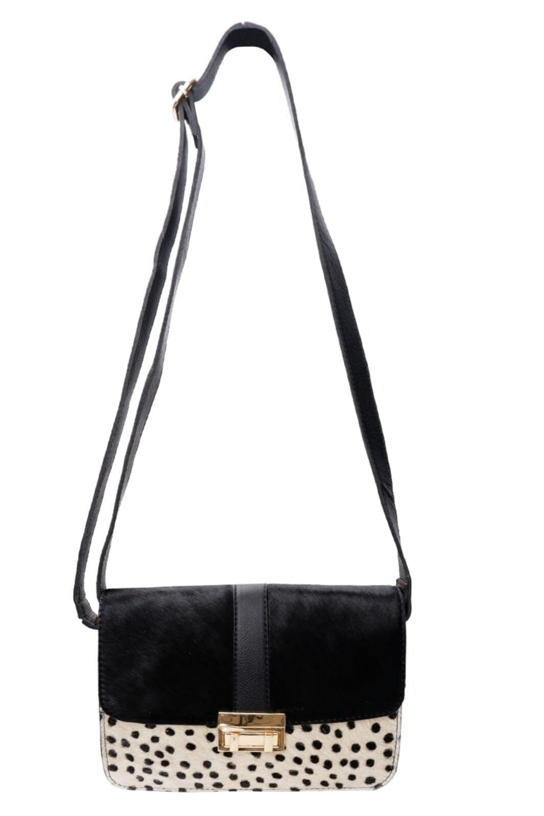 Black Colour Bccamila Crossover Bag dot comb