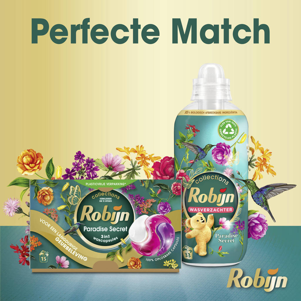 3-in-1 wascapsules Color Paradise Secret - 4 x 15 wasbeurten - 60 wasbeurten