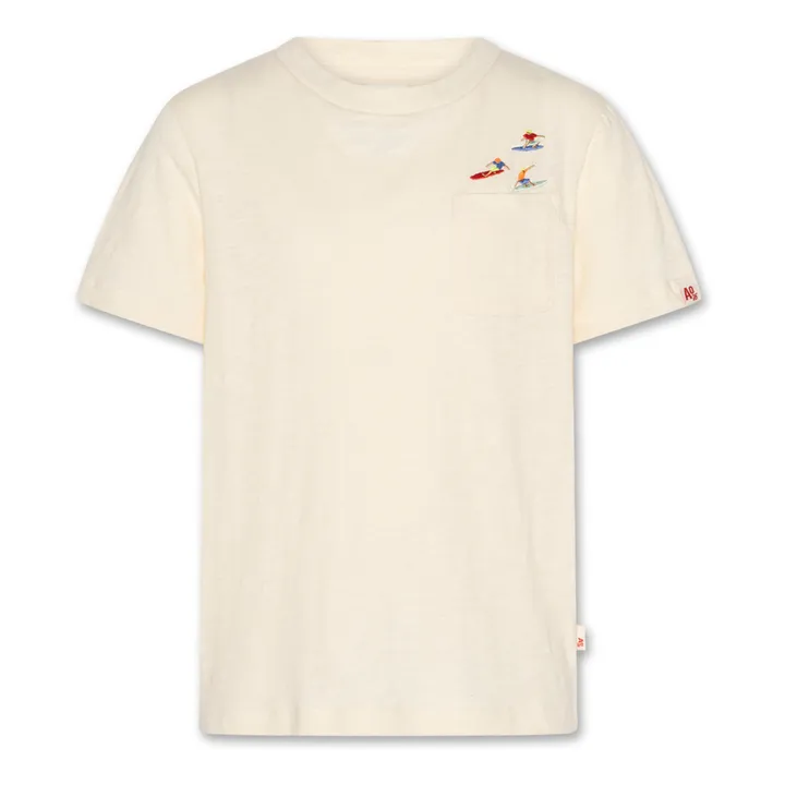 AO76 T-shirt Mick Surfers | Ecru