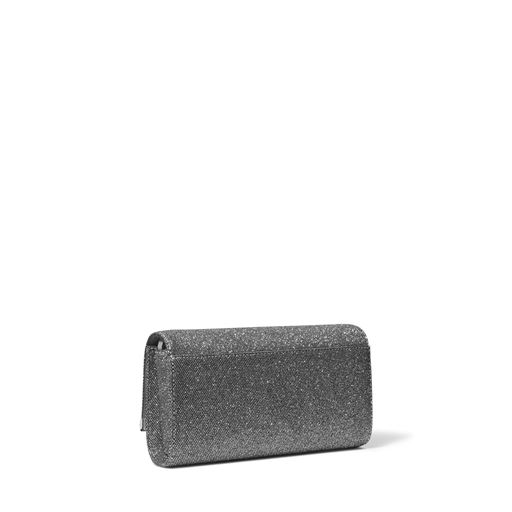 Michael Kors Mona Glitter Clutch, Sølv
