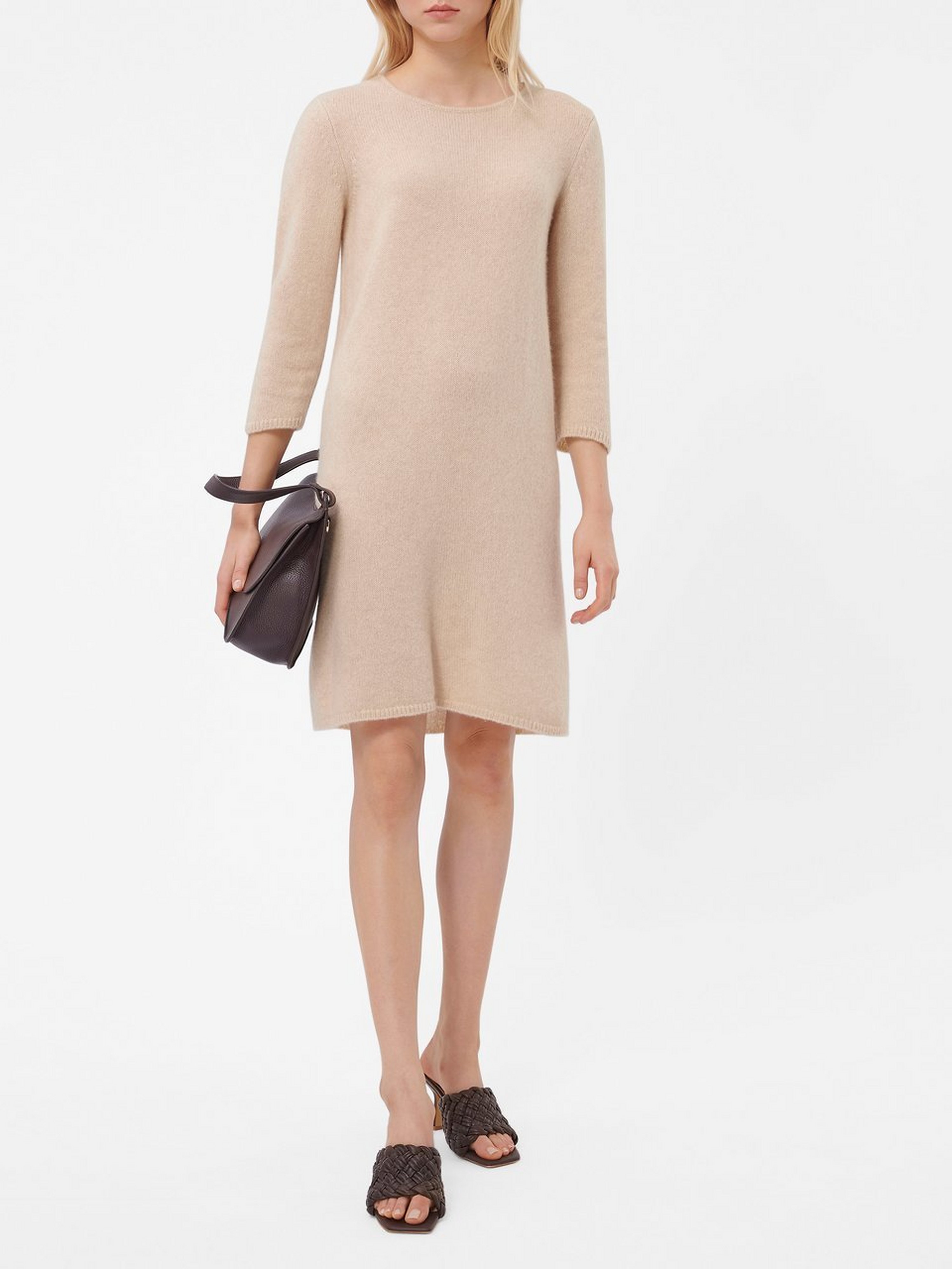 Strickkleid mit Kaschmir und Seide