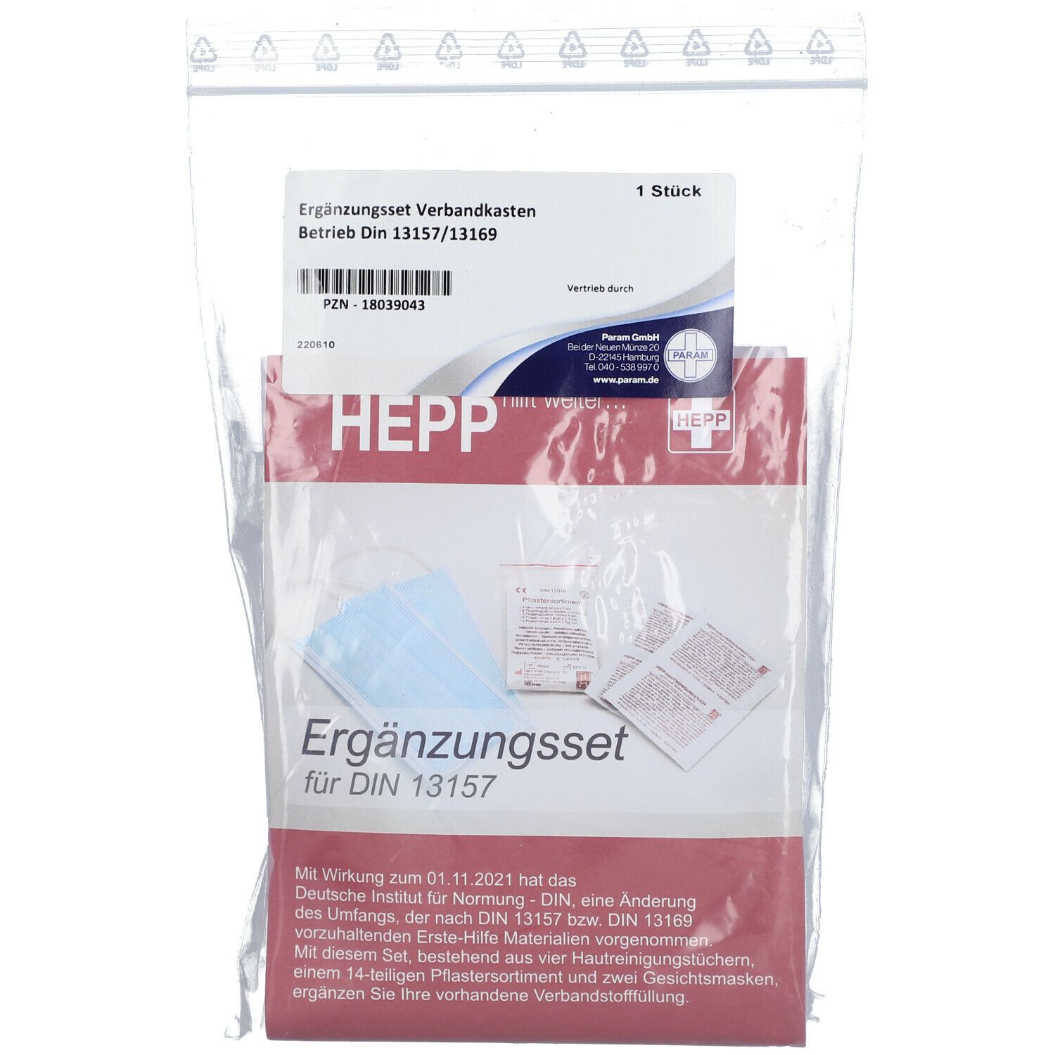 HEPP Ergänzungsset Verbandskasten DIN 13157/13169