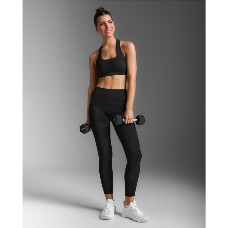 2XU Form Racerback Medium Impact Bra Black/White