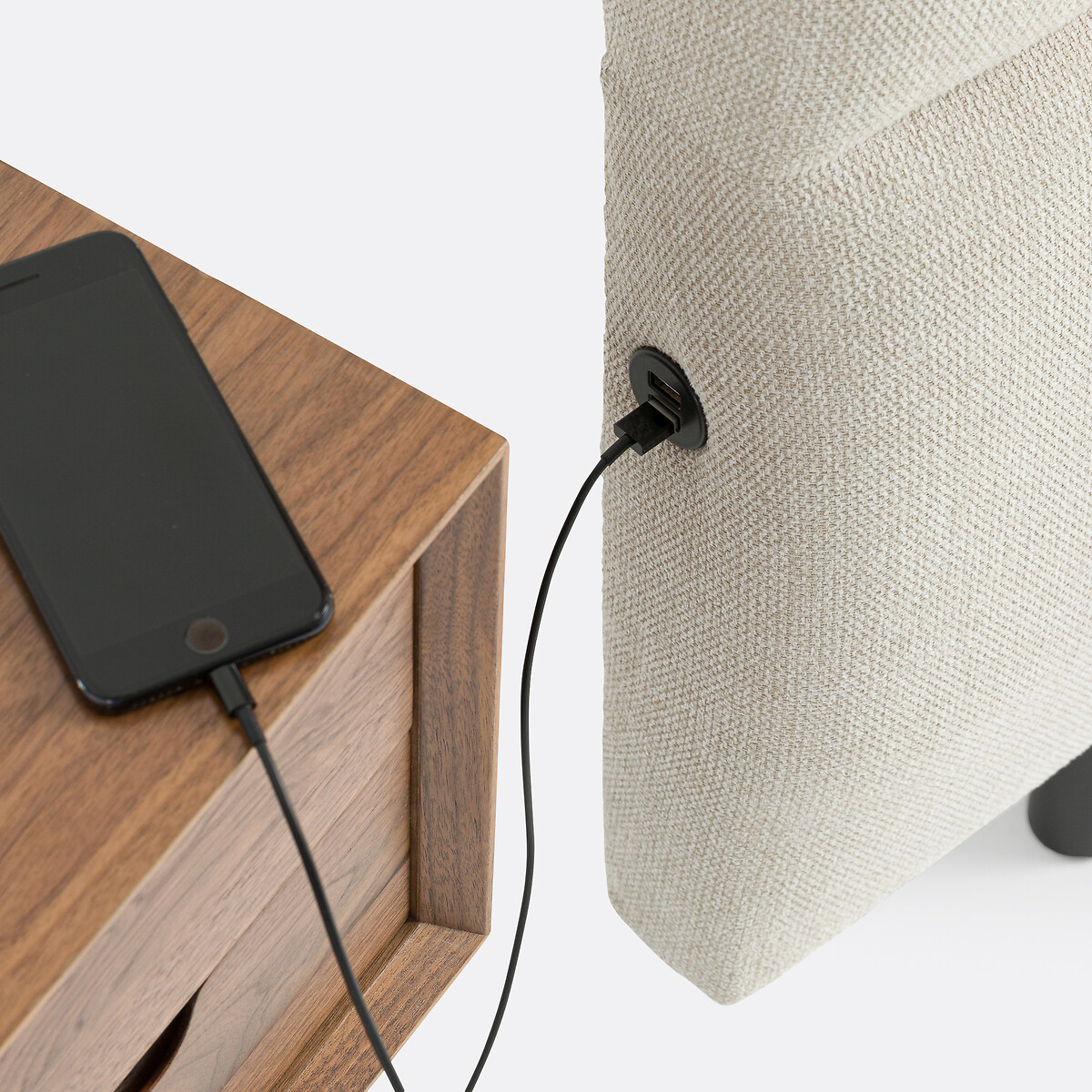 LA REDOUTE INTERIEURS<br>Cabeceira com porta USB, Yanis